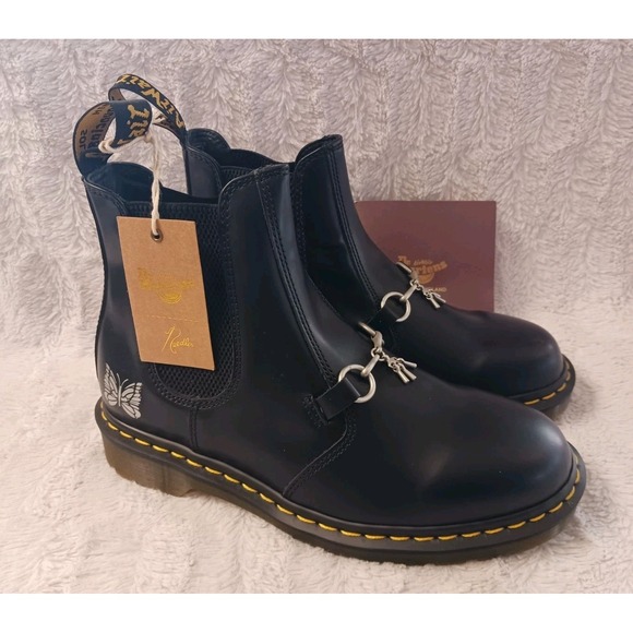 Dr. Martens Shoes - Dr. Martens x Needles Chelsea Boots 2976 Snaffle Black Leather Men's 9 Women 10
